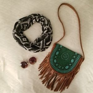 Aztec print infinity scarf